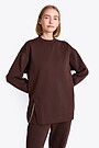 Cotton fleece sweatshirt 1 | BROWN | Audimas