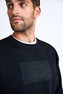 Cotton fleece crewneck sweatshirt 3 | BLACK | Audimas