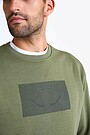 Cotton fleece crewneck sweatshirt 3 | CHAKI | Audimas