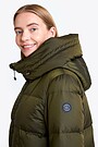 Down coat with cocooning hood 3 | GREEN | Audimas