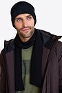 Knitted merino wool hat 2 | BLACK | Audimas