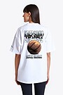 Short sleeves cotton T-shirt Basketball court 1 | WHITE | Audimas