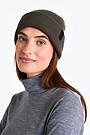 Knitted merino wool hat 2 | GREEN | Audimas