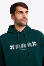 Oversized cotton fleece hoodie 3 | GREEN | Audimas