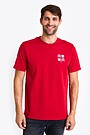 Loose fit T-shirt with print 1 | RED | Audimas