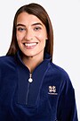 Cotton velour half-zip sweatshirt 3 | BLUE | Audimas