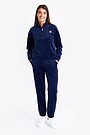 Cotton velour half-zip sweatshirt 4 | BLUE | Audimas