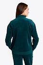 Cotton velour half-zip sweatshirt 2 | GREEN | Audimas