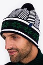 Knitted winter pattern wool hat 4 | BLUE | Audimas