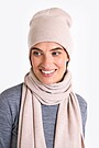 Knitted merino wool hat and scarf set 3 | Cream | Audimas