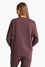 Cotton French terry crewneck sweatshirt 2 | BROWN | Audimas