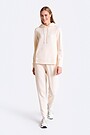 Cotton French terry sweatpants with Modal 1 | Cream | Audimas