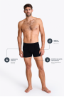 Seamless merino boxers 2 | BLACK | Audimas