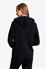 Cotton French terry full-zip hoodie with Modal 2 | BLACK | Audimas