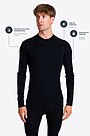 Merino baselayer long sleeve top 2 | BLACK | Audimas