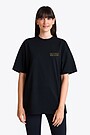 Short sleeves cotton T-shirt Basketball court 2 | BLACK | Audimas