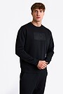 Cotton fleece crewneck sweatshirt 1 | BLACK | Audimas