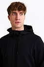 Cotton French terry full-zip hoodie 3 | BLACK | Audimas