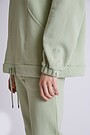 Oversized cotton fleece hoodie 3 | GREEN | Audimas