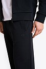 Straight cut cotton French terry sweatpant 4 | BLACK | Audimas