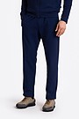 Straight cut cotton French terry sweatpant 2 | BLUE | Audimas