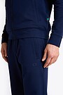 Straight cut cotton French terry sweatpant 4 | BLUE | Audimas