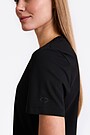 V-neck cotton T-shirt 3 | BLACK | Audimas