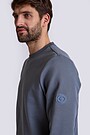 Cotton pique crewneck sweathsirt 3 | GREY | Audimas