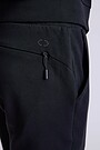 Cotton pique straight fit sweatpants 4 | BLACK | Audimas