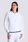 Cotton pique bomber zip-through jacket 2 | WHITE | Audimas