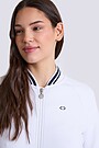 Cotton pique bomber zip-through jacket 4 | WHITE | Audimas