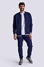 Pique texture bomber zip-through jacket 5 | BLUE | Audimas