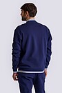 Pique texture bomber zip-through jacket 2 | BLUE | Audimas