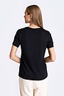 Peach touch synthetic T-shirt 2 | BLACK | Audimas