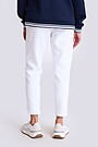 Cotton pique tapered fit sweatpants 3 | WHITE | Audimas