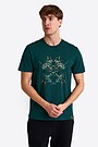 Short sleeves cotton T-shirt Invincible energy 1 | GREEN | Audimas