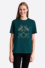 Short sleeves cotton T-shirt Invincible energy 1 | GREEN | Audimas