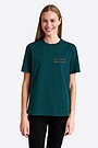 Short sleeves cotton T-shirt Basketball court 2 | GREEN | Audimas