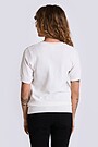 Knitted short sleeve top 2 | WHITE | Audimas