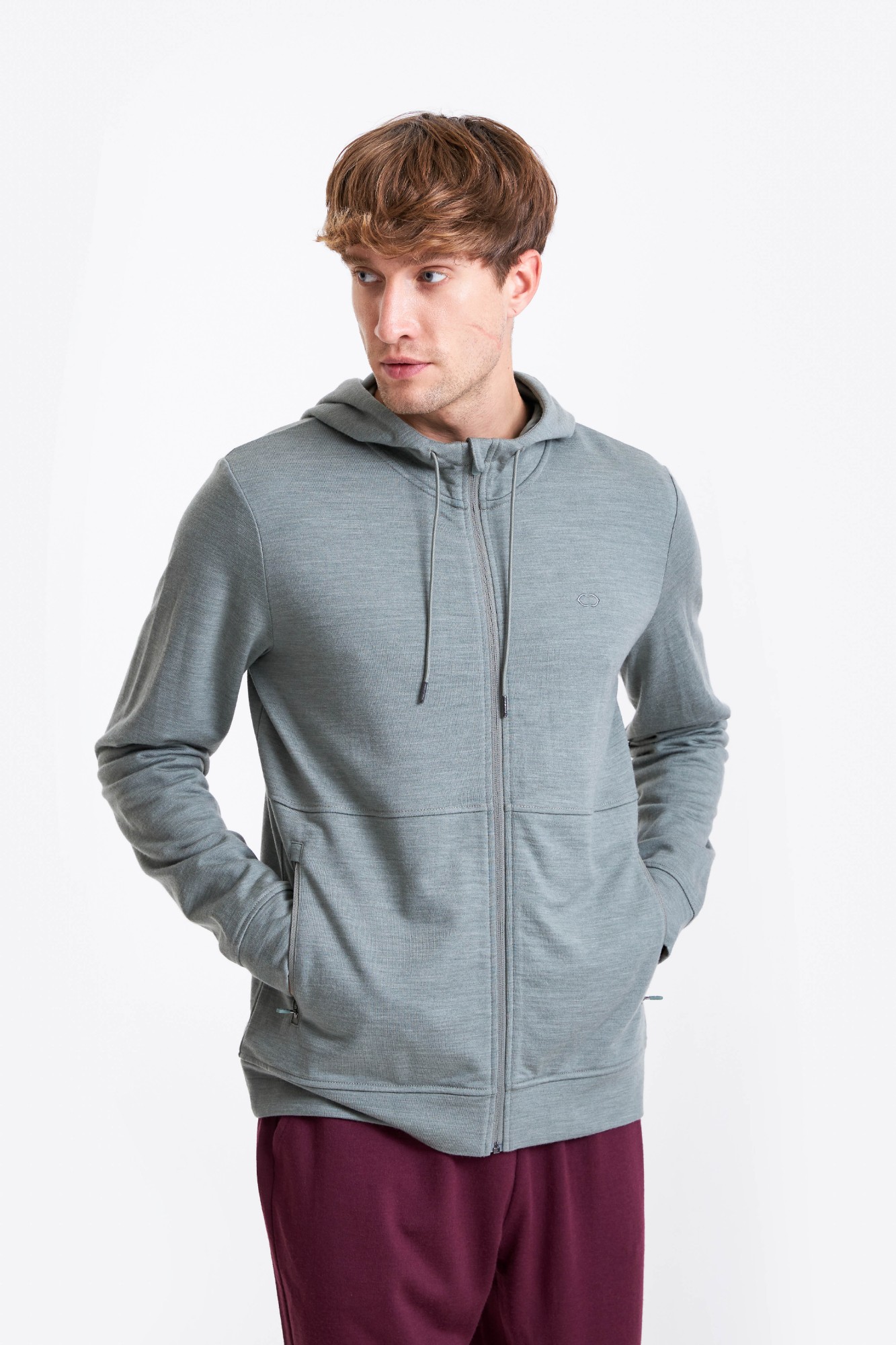 Merino wool full-zip hoodie | Audimas