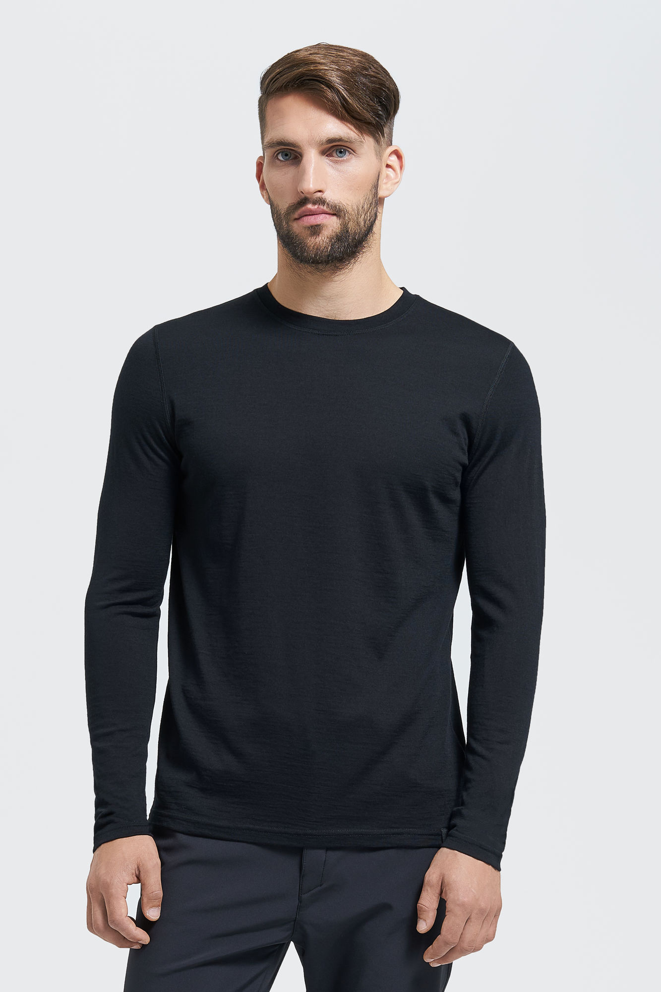 Fine merino wool long sleeve top | Audimas