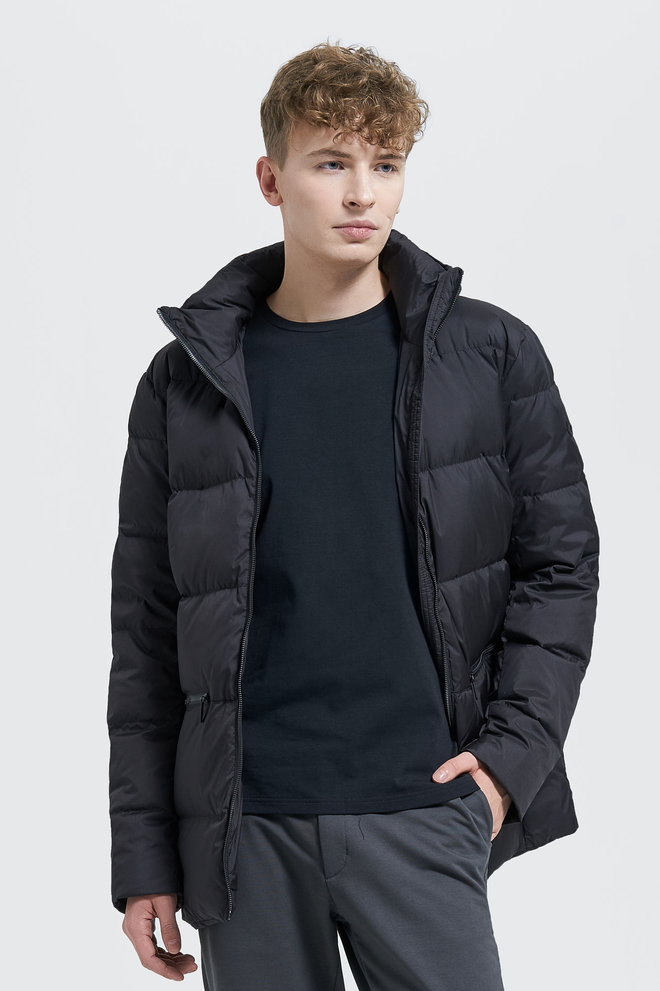 Puffer prolonged down jacket | Audimas